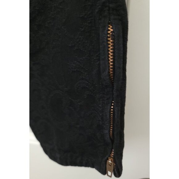 Vtg Guess Georges Marciano Black Jacquard High Waisted Jeans w/ Zip Ankle Sz 28 - Picture 6 of 10